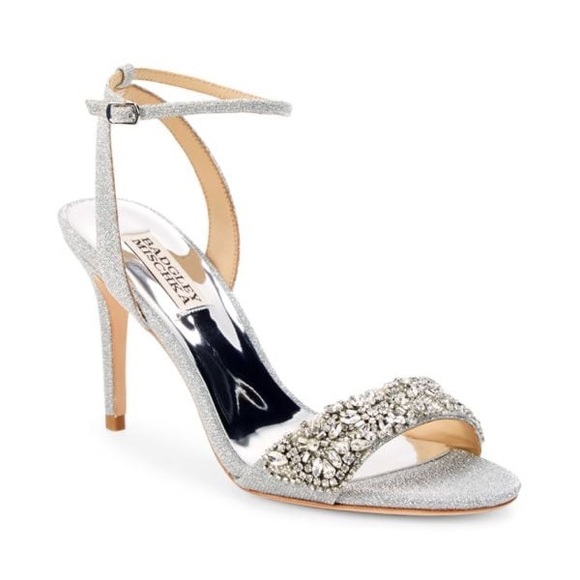 $275 Badgley Mischka Size 9 Jen Ankle Strap Crystal Sandal Pumps NWT - Picture 3 of 11